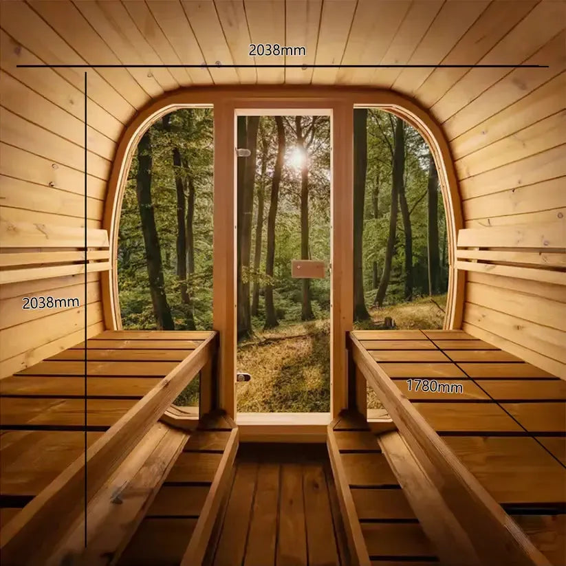 Auris Two Outdoor Cedar Sauna 2-Person