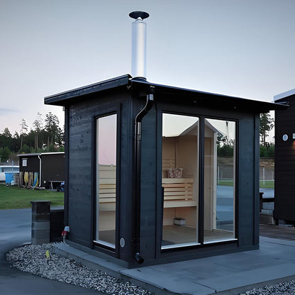 Outdoor Wooden Infrared Sauna – Electric & Wood-Fired Options