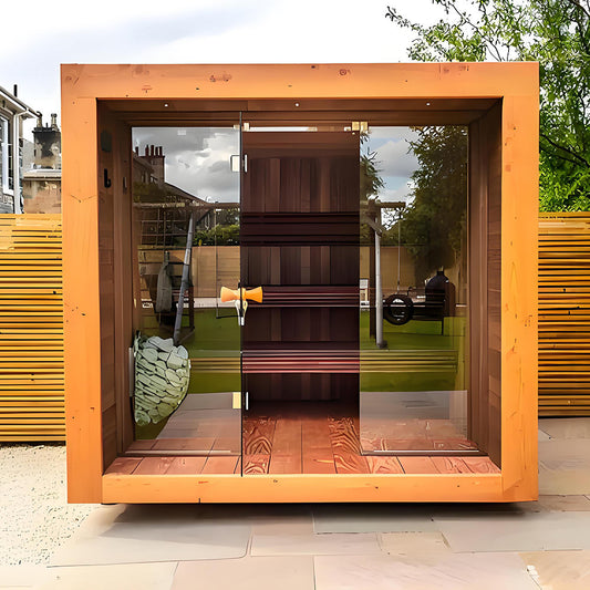 Outdoor Wooden Infrared Sauna – Electric & Wood-Fired Options