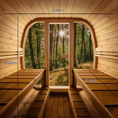 Auris Two Outdoor Cedar Sauna 2-Person